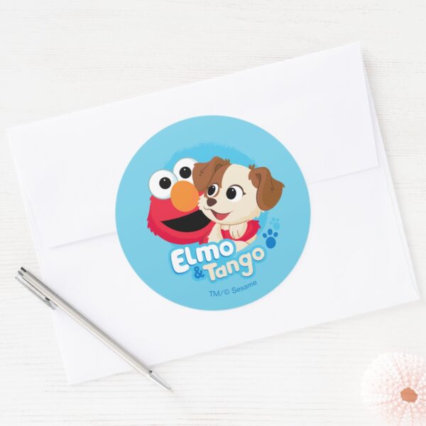 Sesame_Street___Elmo_&_Tango_Badge_Classic_Round_Sticker_3 Sesame Street Elmo Tango Badge Classic Round Sticker