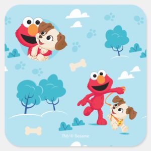 Sesame_Street___Elmo_&_Tango_Pattern_Square_Sticker_1 Sesame Street Elmo Tango Pattern Square Sticker