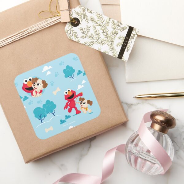 Sesame_Street___Elmo_&_Tango_Pattern_Square_Sticker_5 Sesame Street Elmo Tango Pattern Square Sticker