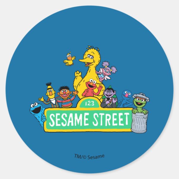 Sesame_Street___Full_Color_With_Pals_Classic_Round_Sticker_1 Sesame Street Full Color With Pals Classic Round Sticker