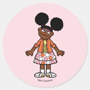 Sesame Street Gabrielle Portrait Classic Round Sticker