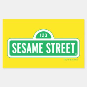 Sesame Street Green Logo Rectangular Sticker