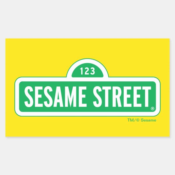 Sesame_Street___Green_Logo_Rectangular_Sticker_1 Sesame Street Green Logo Rectangular Sticker