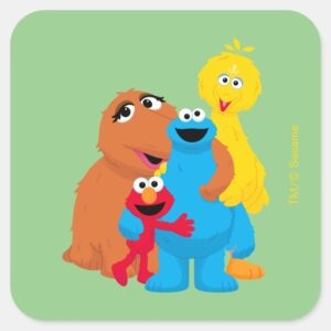 Sesame Street Group Hug Square Sticker