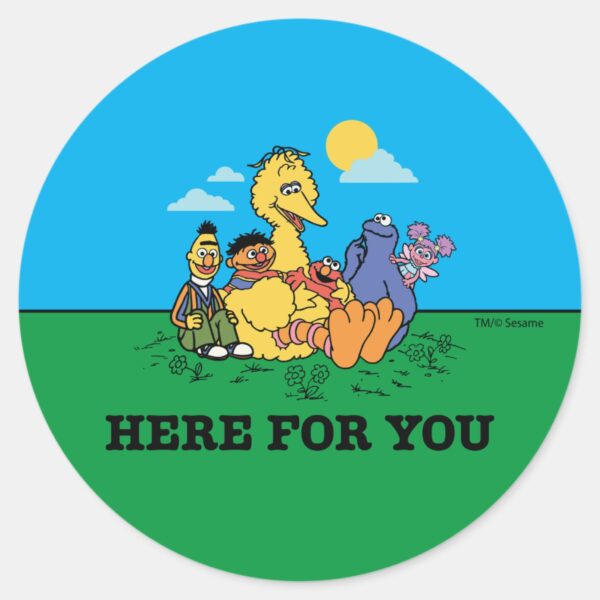Sesame_Street___Here_For_You_Classic_Round_Sticker_1 Sesame Street Here For You Classic Round Sticker
