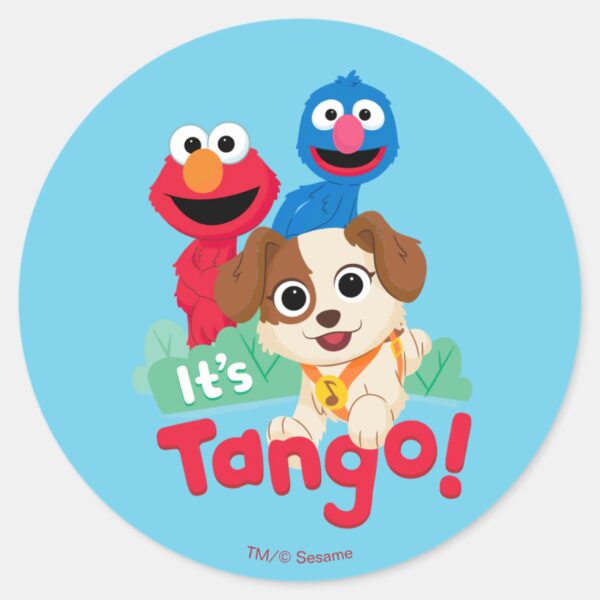 Sesame_Street___It's_Tango_With_Elmo_&_Grover_Classic_Round_Sticker_1 Sesame Street Its Tango With Elmo Grover Classic Round Sticker