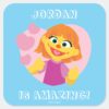 Sesame_Street___Julia_Pink_Heart_Square_Sticker_1 Sesame Street Julia Pink Heart Square Sticker