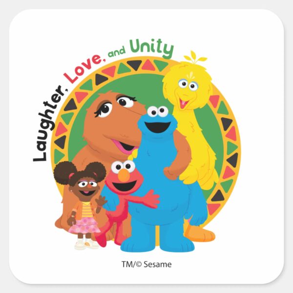 Sesame_Street___Laughter,_Love,_&_Unity_Square_Sticker_1 Sesame Street Laughter Love Unity Square Sticker