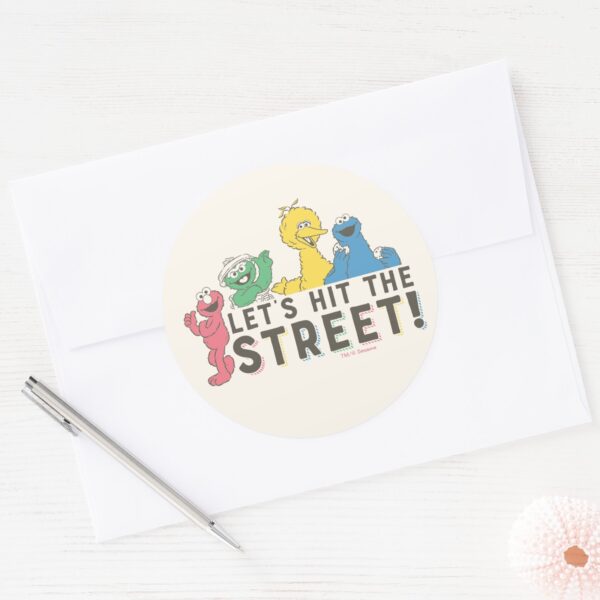Sesame_Street___Let's_Hit_the_Street!_Classic_Round_Sticker_3 Sesame Street Lets Hit The Street Classic Round Sticker