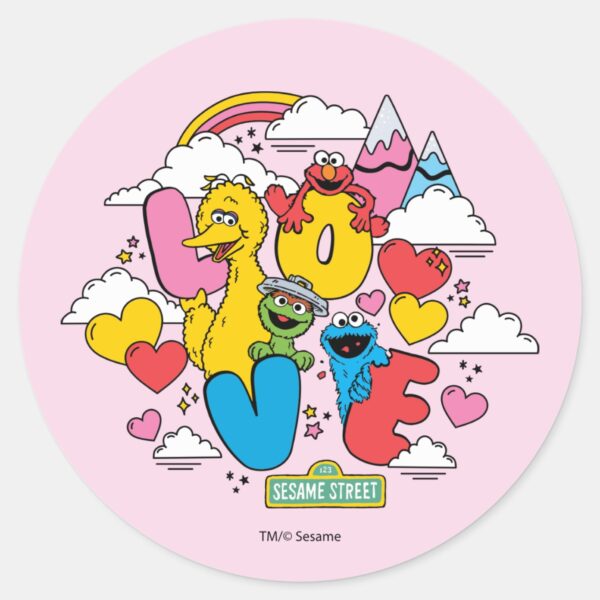 Sesame_Street___Love_Classic_Round_Sticker_1 Sesame Street Love Classic Round Sticker