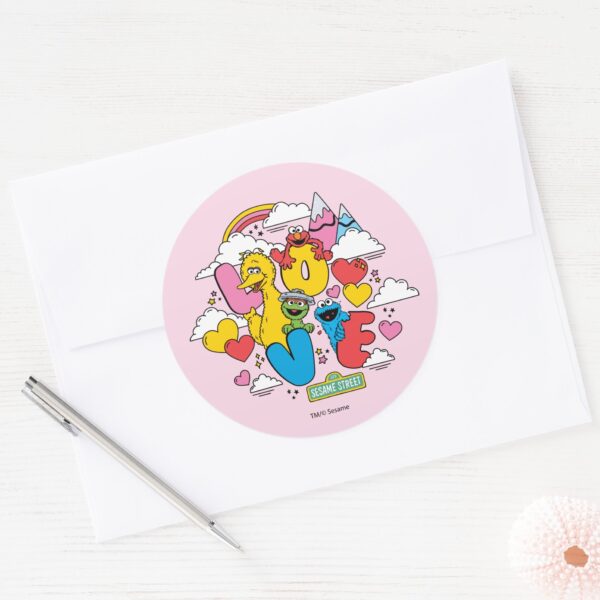 Sesame_Street___Love_Classic_Round_Sticker_3 Sesame Street Love Classic Round Sticker
