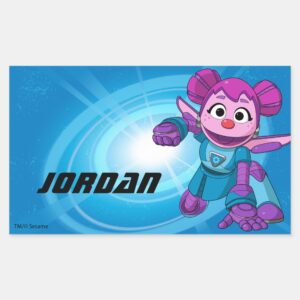 Sesame Street Mecha Builders Abby In Action Rectangular Sticker