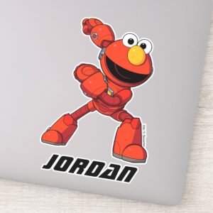 Sesame Street Mecha Builders Elmo Add Your Name Sticker