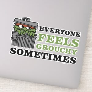 Sesame Street Oscar The Grouch Feels Grouchy Sticker