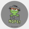 Sesame_Street___Oscar_the_Grouch_Nope!_Classic_Round_Sticker_1 Sesame Street Oscar The Grouch Nope Classic Round Sticker