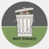 Sesame_Street___Oscar_the_Grouch_Not_Today!_Classic_Round_Sticker_1 Sesame Street Oscar The Grouch Not Today Classic Round Sticker