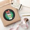 Sesame Street Oscar The Grouch Wreath Classic Round Sticker
