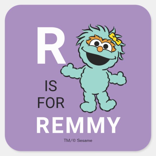 Sesame_Street___R_is_for_Rosita___Add_Your_Name_Square_Sticker_1 Sesame Street R Is For Rosita Add Your Name Square Sticker