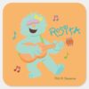 Sesame Street Rosita Playing Guitar Square Sticker