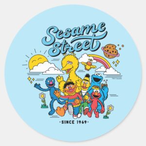 Sesame Street Since 1969 Classic Round Sticker
