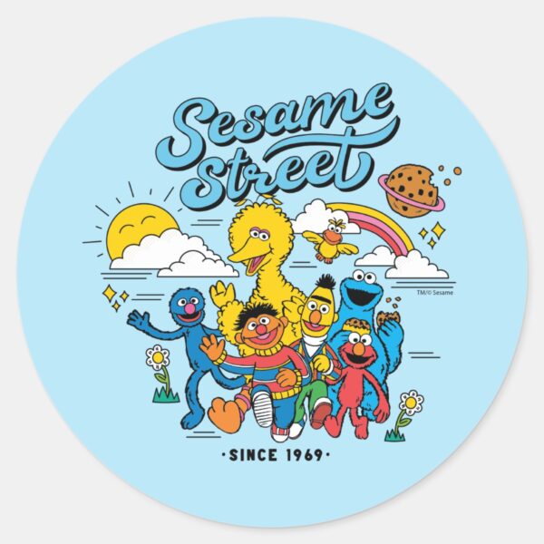 Sesame_Street___Since_1969_Classic_Round_Sticker_1 Sesame Street Since 1969 Classic Round Sticker