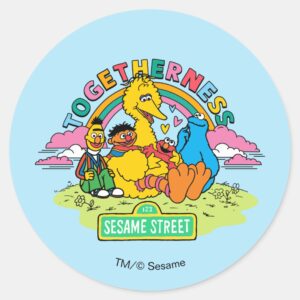 Sesame Street Togetherness Classic Round Sticker