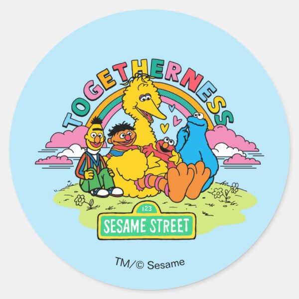 Sesame_Street___Togetherness_Classic_Round_Sticker_1 Sesame Street Togetherness Classic Round Sticker