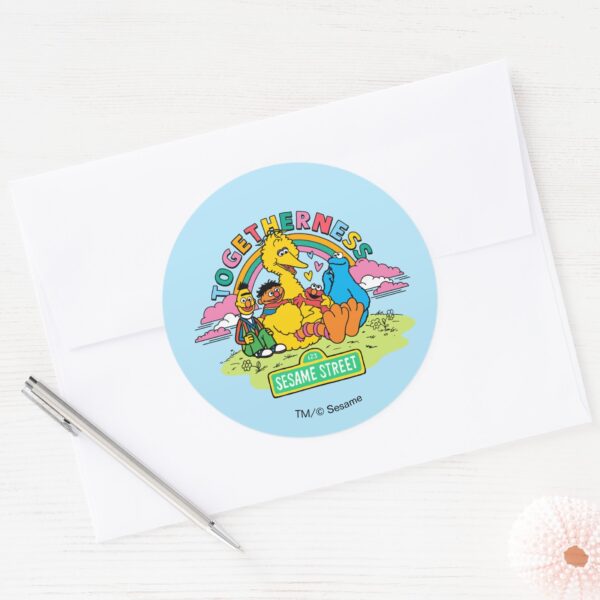 Sesame_Street___Togetherness_Classic_Round_Sticker_3 Sesame Street Togetherness Classic Round Sticker