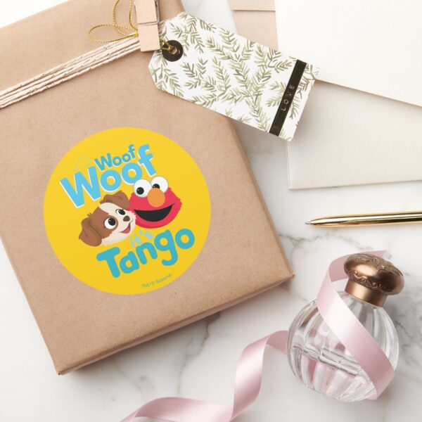 Sesame_Street___Woof_Woof_It's_Tango_&_Elmo_Classic_Round_Sticker_5 Sesame Street Woof Woof Its Tango Elmo Classic Round Sticker