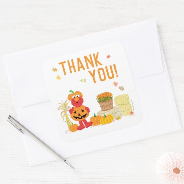 Sesame_Street's_Elmo_Fall_Birthday_Square_Sticker_3 Sesame Streets Elmo Fall Birthday Square Sticker