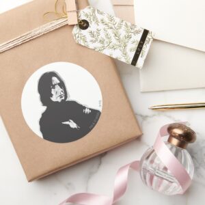 Severus Snape Arms Crossed B W Classic Round Sticker