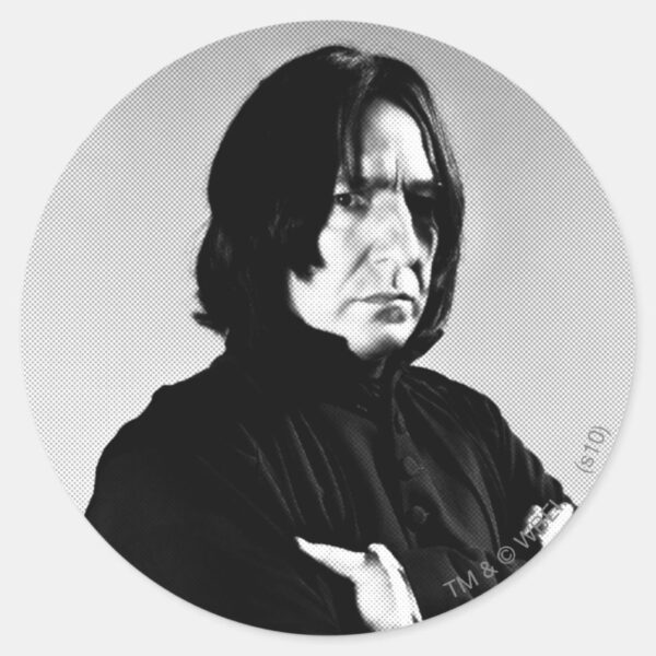 Severus_Snape_Arms_Crossed_Classic_Round_Sticker_1 Severus Snape Arms Crossed Classic Round Sticker