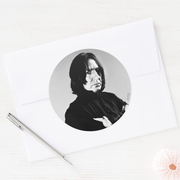 Severus_Snape_Arms_Crossed_Classic_Round_Sticker_3 Severus Snape Arms Crossed Classic Round Sticker