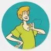 Shaggy_Gesturing_Classic_Round_Sticker_1 Shaggy Gesturing Classic Round Sticker