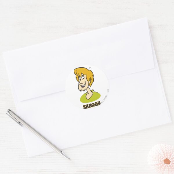 Shaggy_Name_Graphic_Classic_Round_Sticker_3 Shaggy Name Graphic Classic Round Sticker