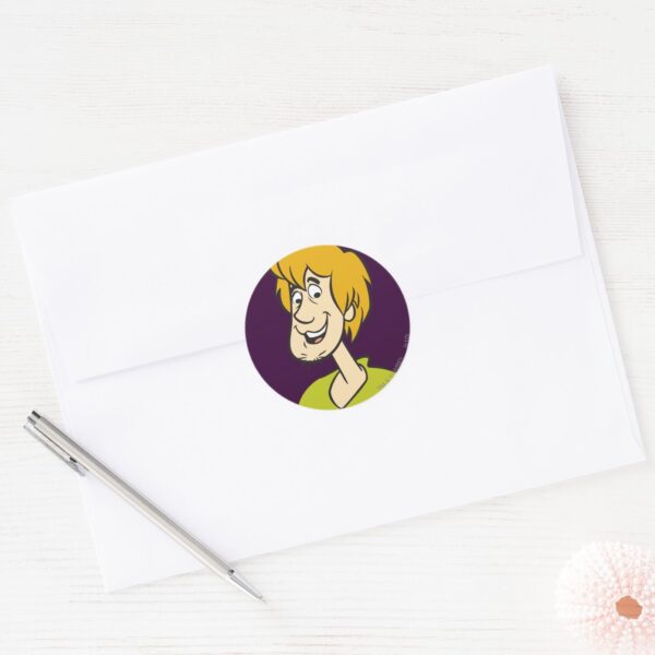 Shaggy_Smiling_Classic_Round_Sticker_3 Shaggy Smiling Classic Round Sticker