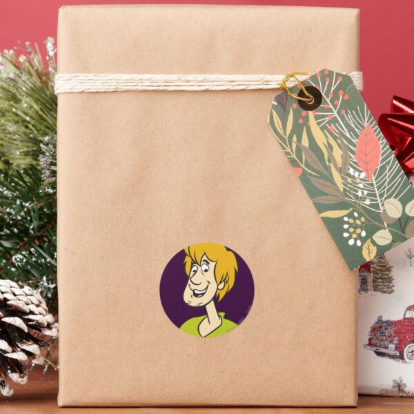 Shaggy_Smiling_Classic_Round_Sticker_6 Shaggy Smiling Classic Round Sticker