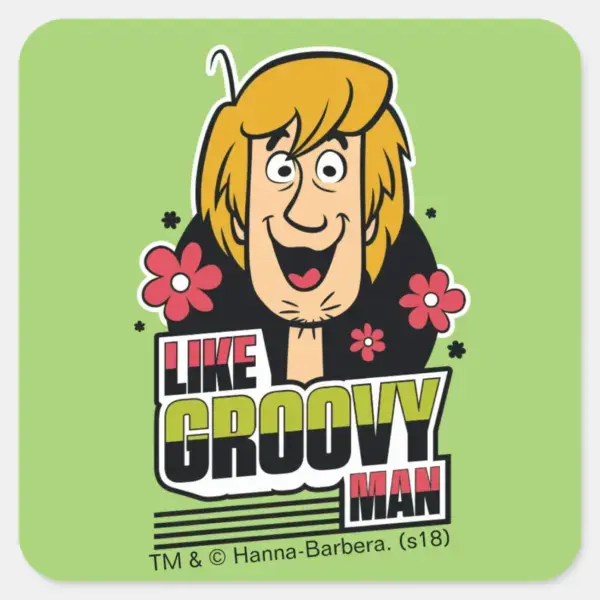 Shaggy__Like_Groovy_Man__Graphic_Square_Sticker_1 Shaggy Like Groovy Man Graphic Square Sticker