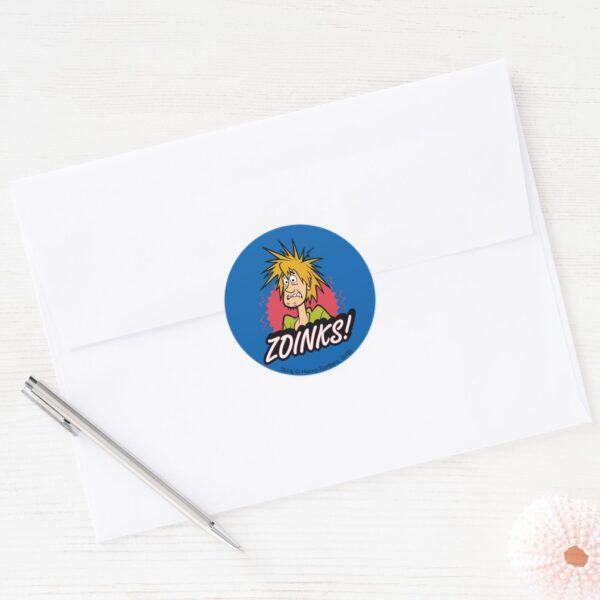 Shaggy__Zoinks!__Graphic_Classic_Round_Sticker_3 Shaggy Zoinks Graphic Classic Round Sticker