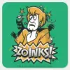 Shaggy Zoinks Halftone Graphic Square Sticker
