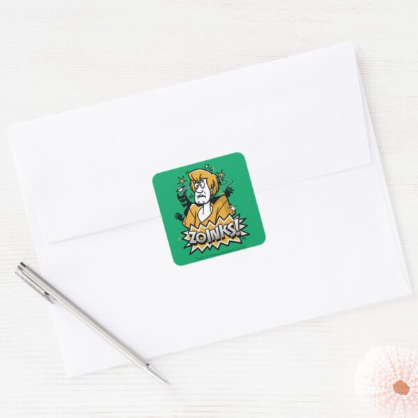 Shaggy__Zoinks!__Halftone_Graphic_Square_Sticker_3 Shaggy Zoinks Halftone Graphic Square Sticker