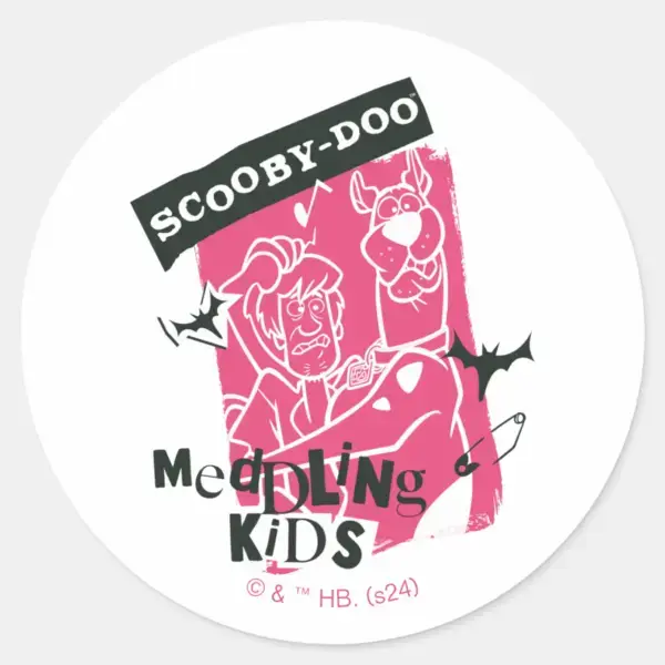 Shaggy_and_Scooby-Doo_Meddling_Kids_Punk_Outline_Classic_Round_Sticker_1 Shaggy And Scooby Doo Meddling Kids Punk Outline Classic Round Sticker