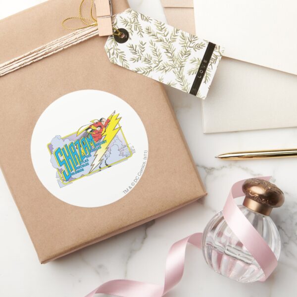 Shazam_Acronym_2_Classic_Round_Sticker_5 Shazam Acronym 2 Classic Round Sticker