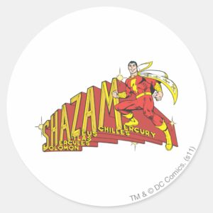 Shazam Acronym Classic Round Sticker