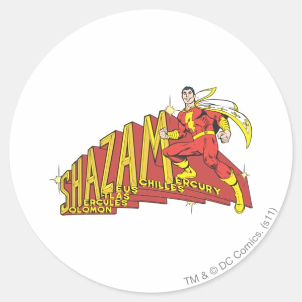 Shazam_Acronym_Classic_Round_Sticker_1 Shazam Acronym Classic Round Sticker