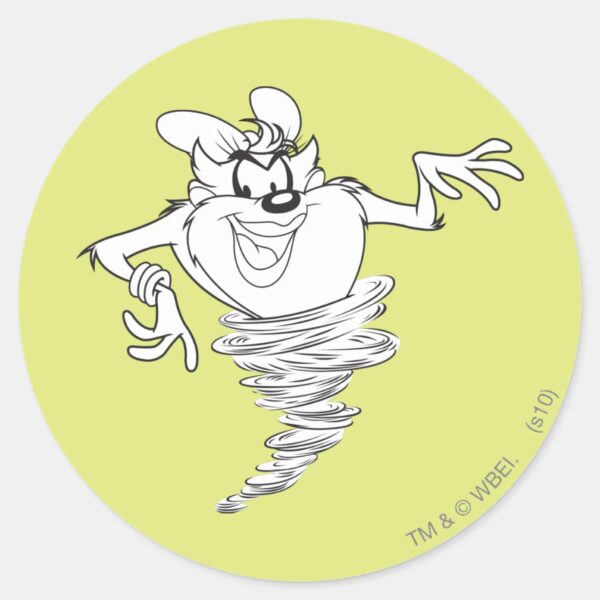 She-Devil_Black_and_White_Classic_Round_Sticker_1 She Devil Black And White Classic Round Sticker