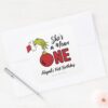 She's_a_Mean_One___Grinch_Birthday_Square_Sticker_3 Shes A Mean One Grinch Birthday Square Sticker