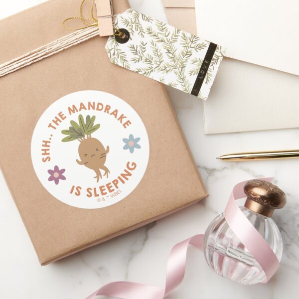 Shh.._The_Mandrake_Is_Sleeping_Classic_Round_Sticker_5 Shh. The Mandrake Is Sleeping Classic Round Sticker