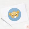 Simba Emoji Classic Round Sticker