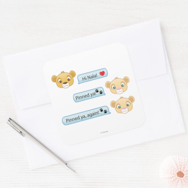 Simba Nala Conversation Square Sticker
